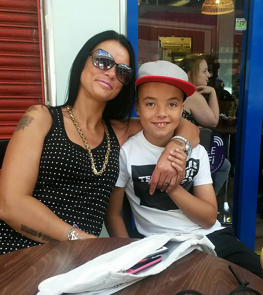 Khayri pictured with his mum Marcia