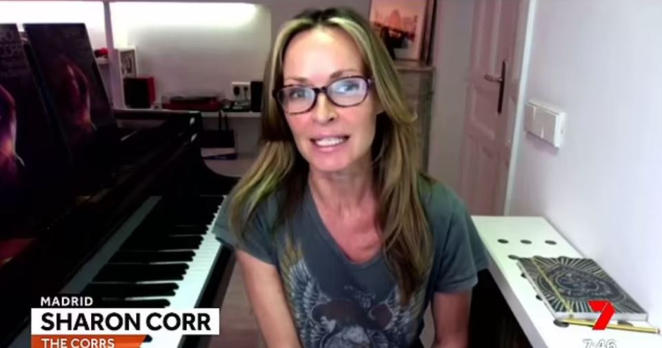 The Corrs violinist Sharon Corr looked almost unrecognisable on Friday morning as she made an appearance on Sunrise