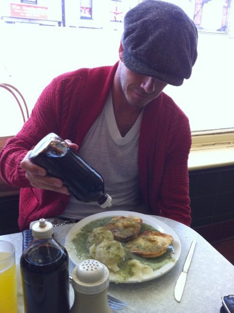 David is known to enjoy tucking into pie and mash with a glass of orange squash