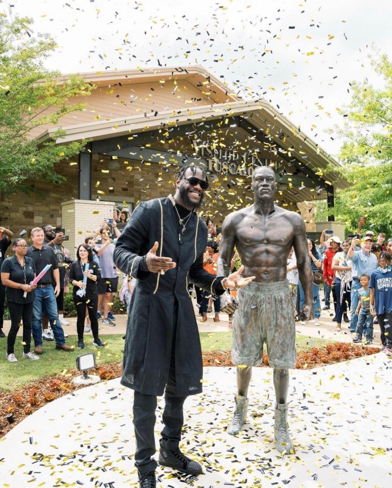 Deontay Wilder decided to fight on after he had a statue built in his honour