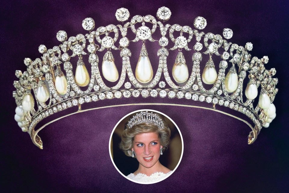 Queen Mary left this stunning diamond and pearl tiara to the Queen