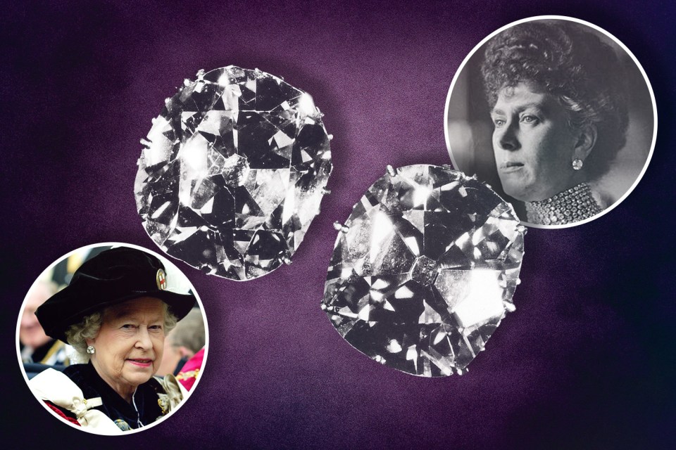 Queen Elizabeth inherited Victoria's two perfectly matched diamonds ear studs from Queen Mary