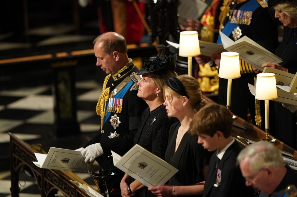 They were joined by the Duke of Wessex, the Countess of Wessex, Lady Louise Windsor and James, Viscount Severn