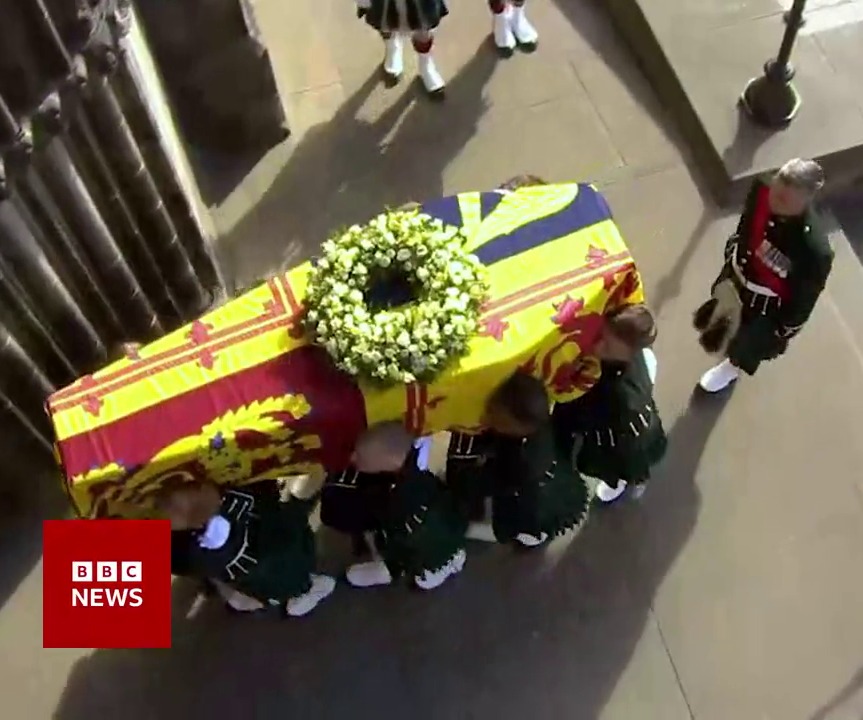 The new BBC News ‘countdown’ shows the Queen’s coffin