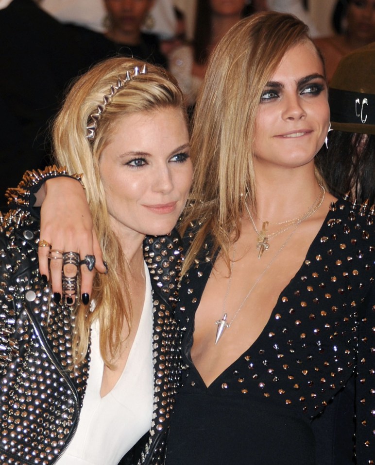 Long-time friend Sienna Miller was part of Cara's 30th birthday party in Spain