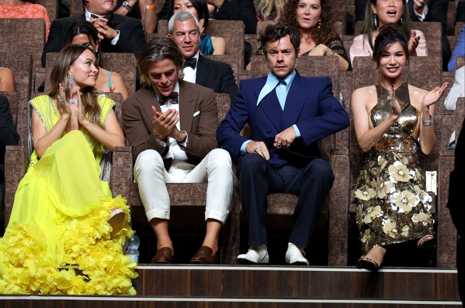 Fans accused Harry Styles of spitting on co-star Chris Pine at the Venice Film Festival last night