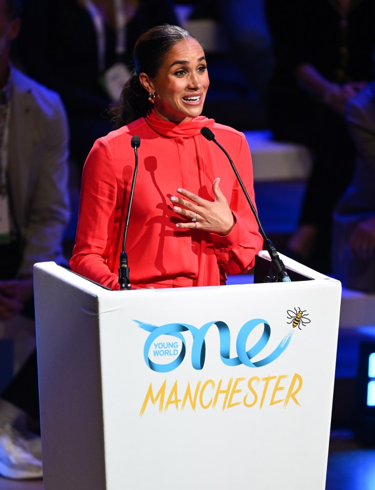 Meghan gave a seven-minute speech 'all about me, me, me' last night