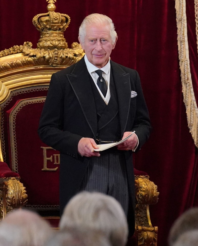 The declaration was made in the throne room at St James’ Palace