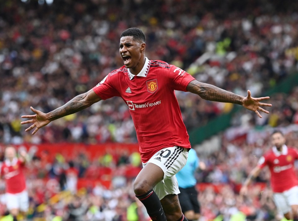 Marcus Rashford scored twice in the 3-1 win over Arsenal