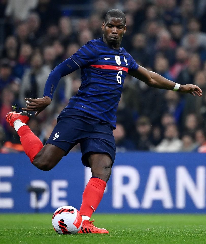 Paul Pogba in action for France