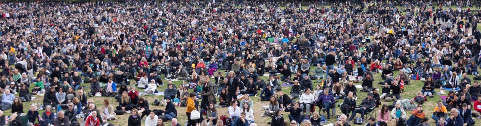 The crowd in Hyde Park