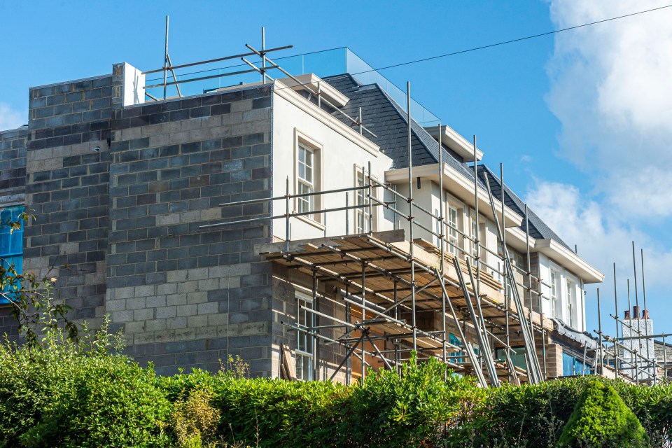 The Heffers threw up the roof terrace - located at the top of the house - without permission sparking fury among neighbours