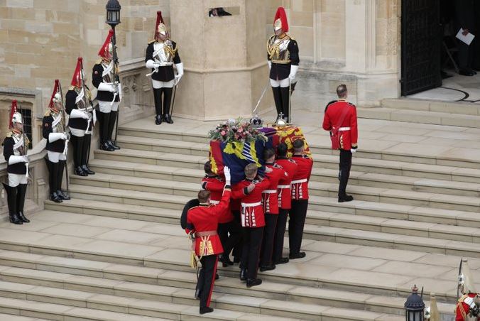 The Queen has been brought to be laid to rest with Prince Philip