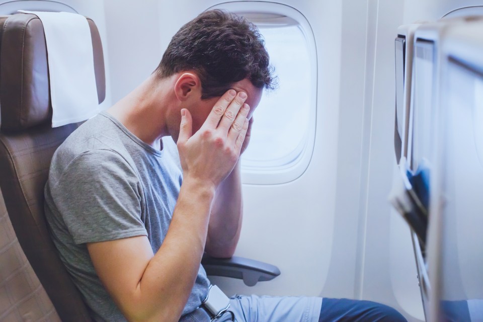 The man gave up his first class seat so that his wife could sit in the luxury area