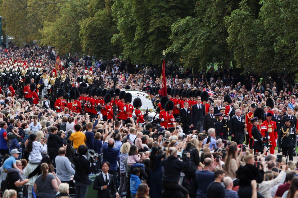 Thousands of mourners lined Windsor’s Long Walk