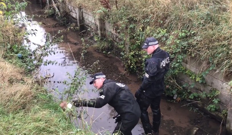 Cops are searching a brook at West Derby golf course