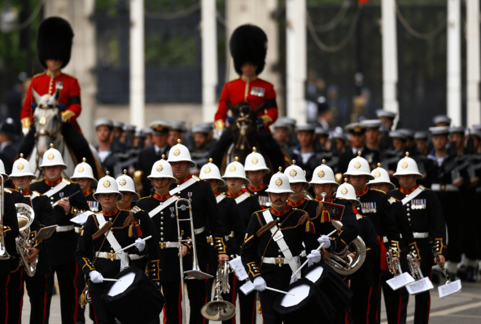 A marching band for the state funeral