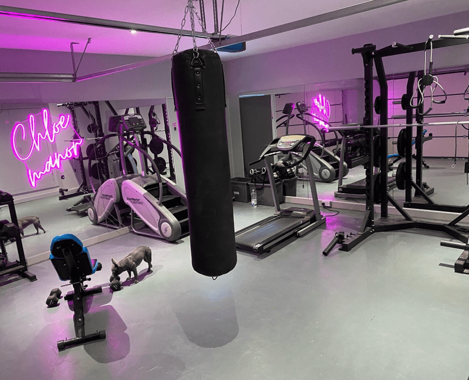 The sprawling home features an impressive home gym