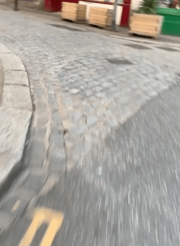 The cyclist manages to get away but says the driver followed him to a car park