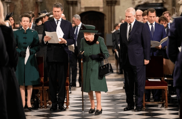 The Queen, accompanied by Prince Andrew, attends a service of thanksgiving for late Prince Philip