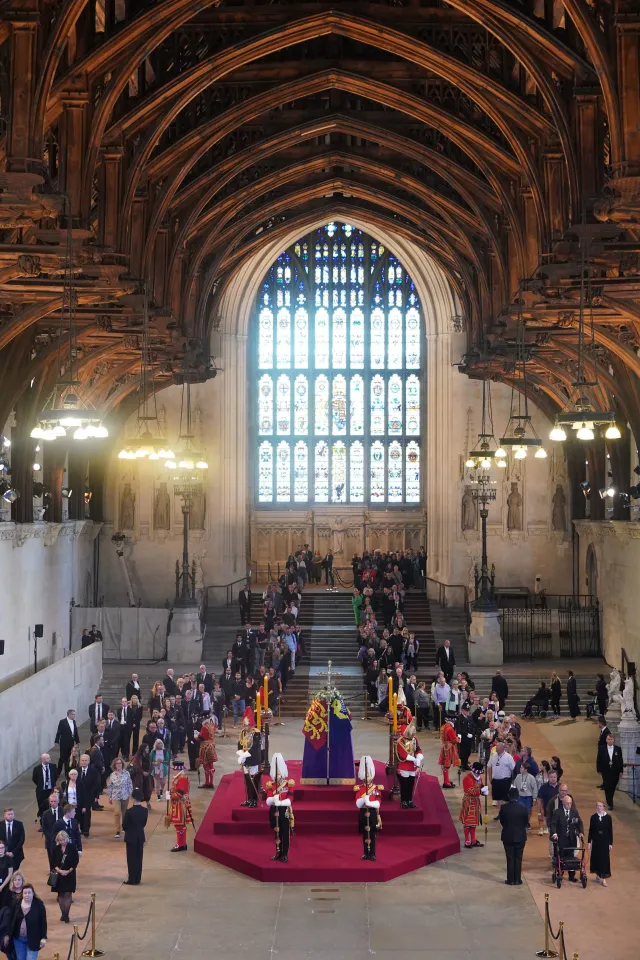 The Queen is lying in state in Westminster Hall