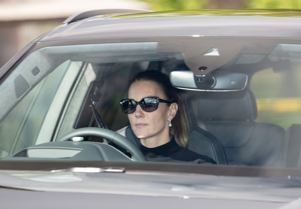 Kate Middleton was seen driving to pick the kids up from school