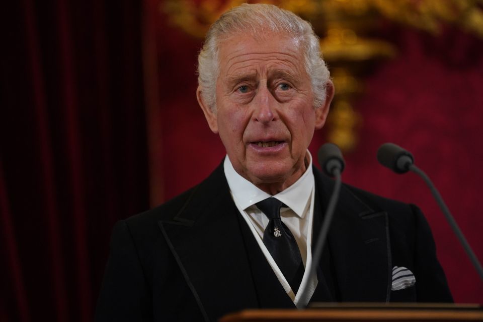 King Charles III during the Accession Council at St James’s Palace, London, where King Charles III is formally proclaimed monarch