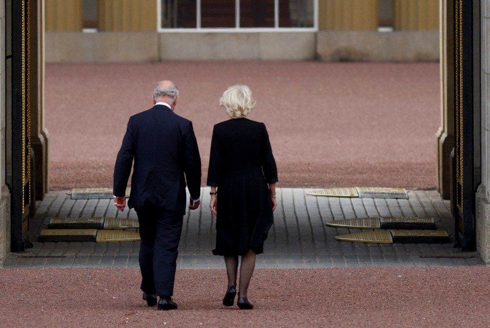 They then made their way through the Palace entrance