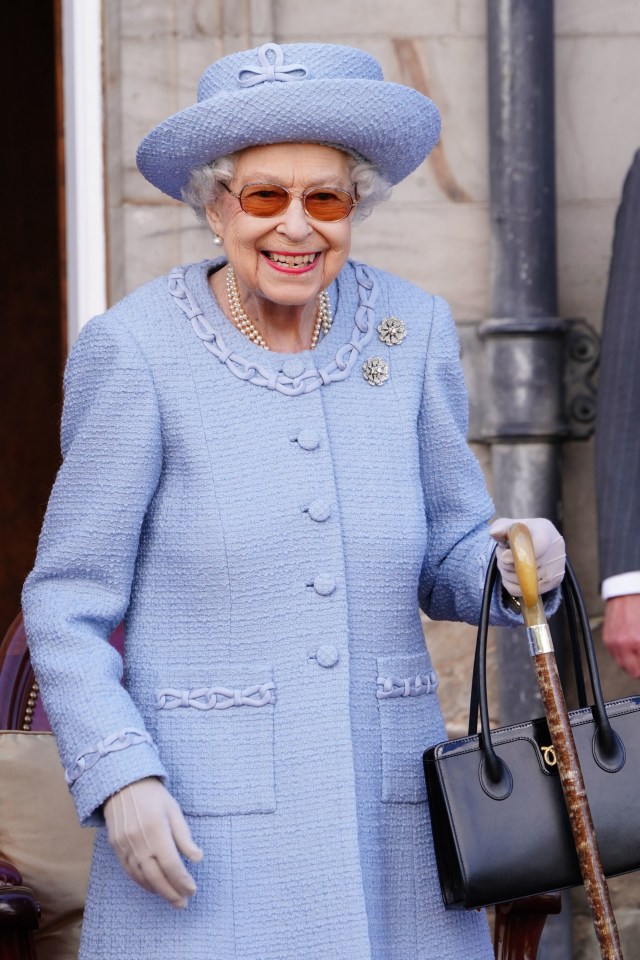 The Queen during a royal engagement in the gardens of the Palace of Holyroodhouse, Edinburgh, in June 2022