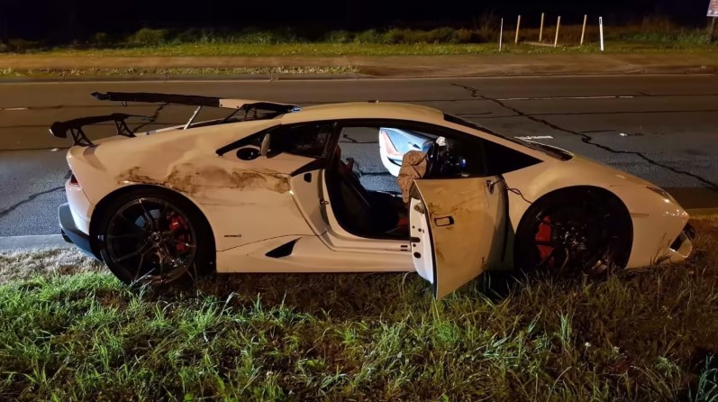 The £250k supercar was left smashed up