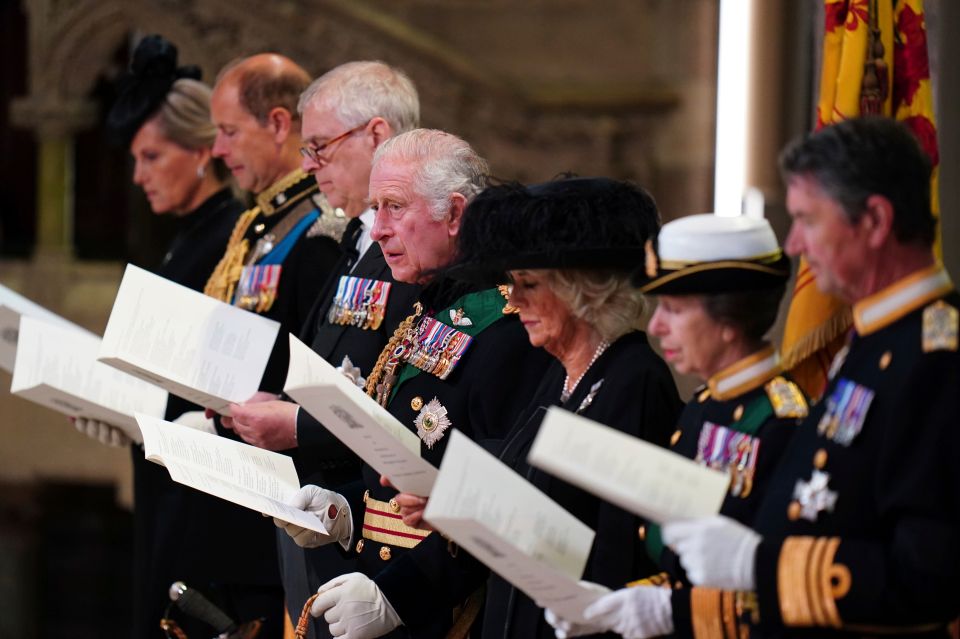 The royals sing for Her Majesty at the service