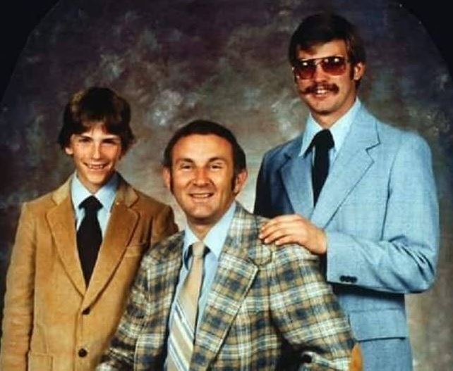 David Dahmer, left, pictured with dad Lionel Dahmer, centre, and Jeffrey Dahmer, right