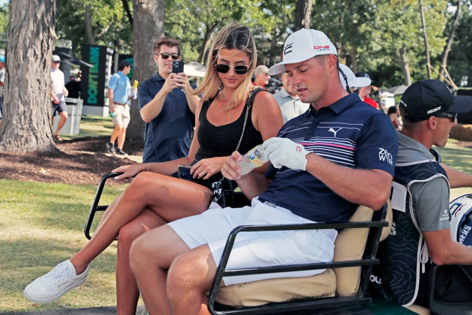 DeChambeau with his reported new girlfriend Lilia Schneider at the LIV Golf Invitational Series Chicago