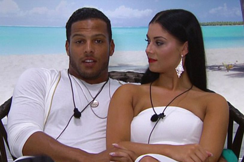 Cally and her Love Island ex Luis Morrison on the show in 2015