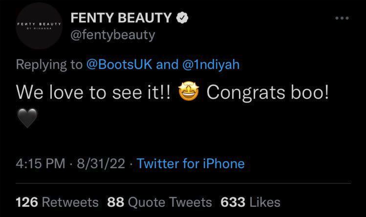 Fenty Beauty sparked speculation they could be working with Indiyah