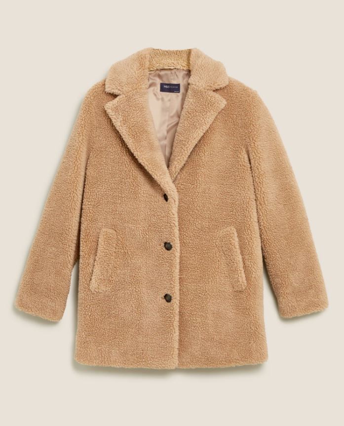 Last year's super savings weekend saw M&S cut up to 50 per cent on favourites like this cosy Teddy Coat