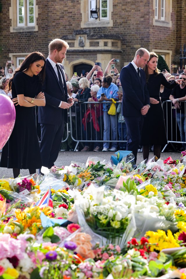 Royals visited the floral tributes at Windsor Castle