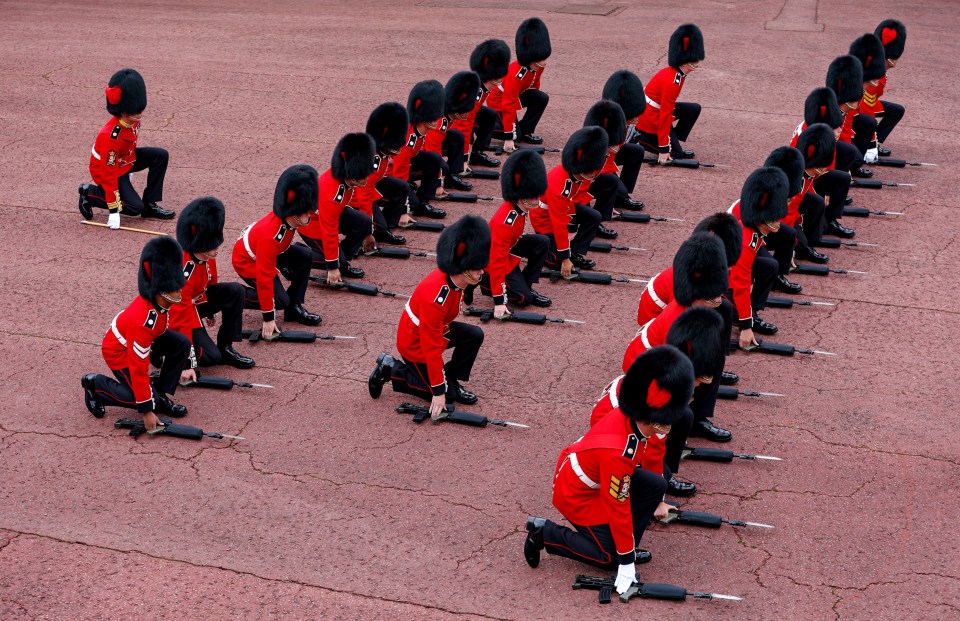 They had earlier kneeled and placed their rifles on the ground before the proclamation was read out