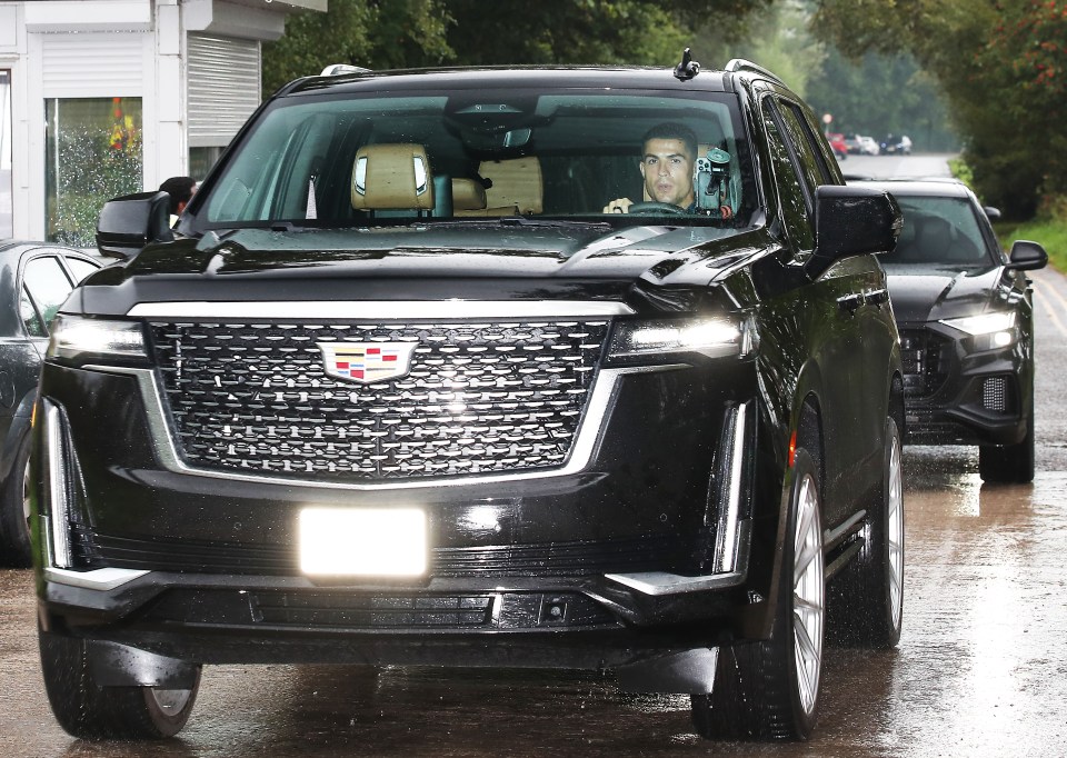 Cristiano Ronaldo arrived at Carrington