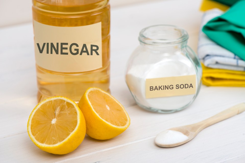 Vinegar can be used instead of fabric conditioner, and combined with baking soda to make a stain remover