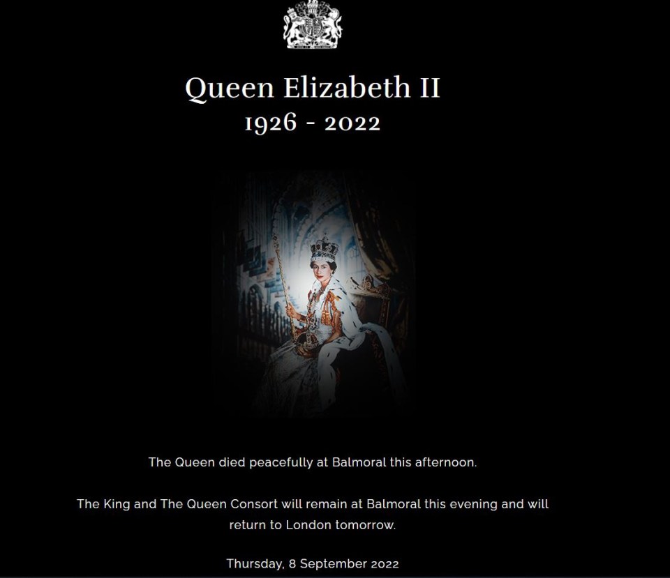 The Royal Family’s official website was shut down while ‘appropriate changes’ were made