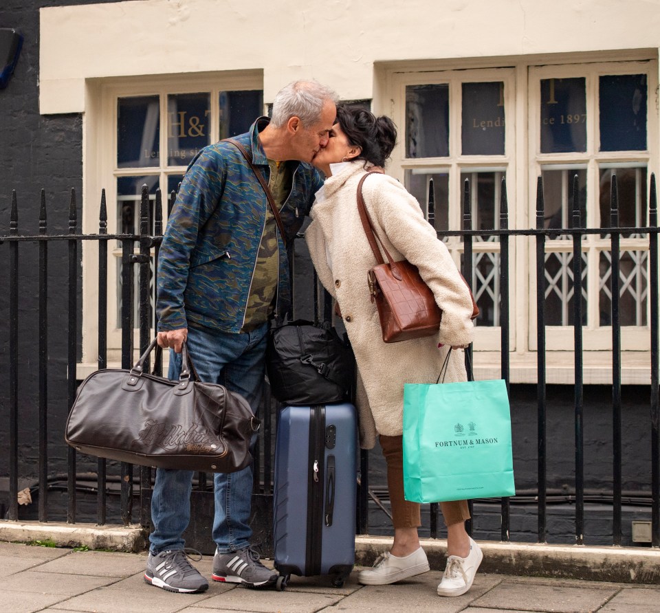 Her ex husband kisses hospitality worker Lorraine Stanton in the street