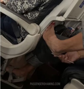  A passenger was seen filing the dead skin off their feet during a flight