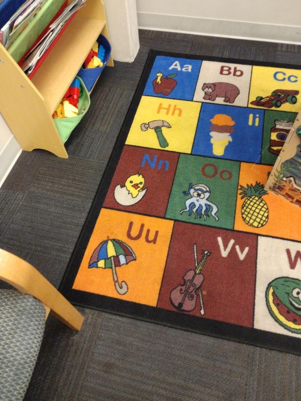 This image of an alphabet-themed kids’ rug has gone viral for all the wrong reasons