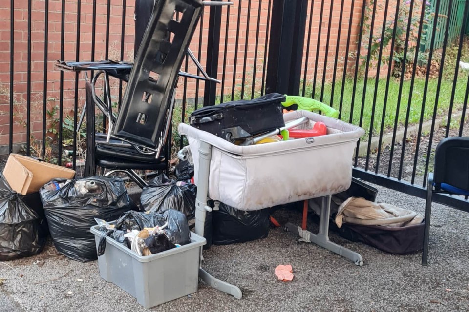 Rubbish floods the streets within hours of bin collections