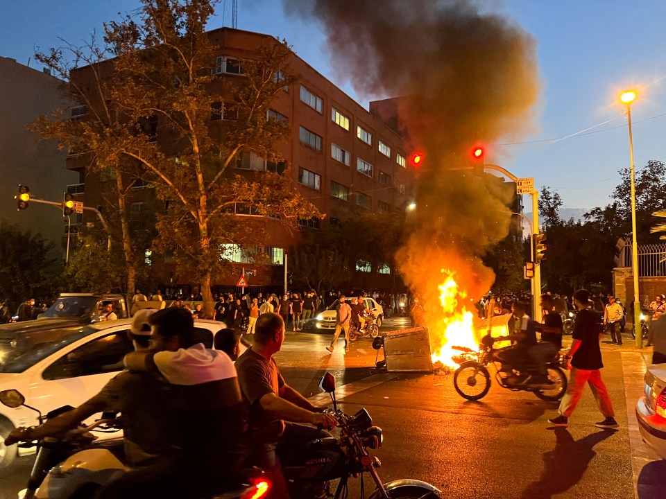 Rioters have been torching the streets