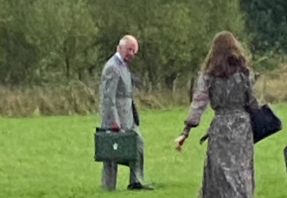 Charles was seen leaving Dumfries this morning before arriving on the grounds of Balmoral by helicopter