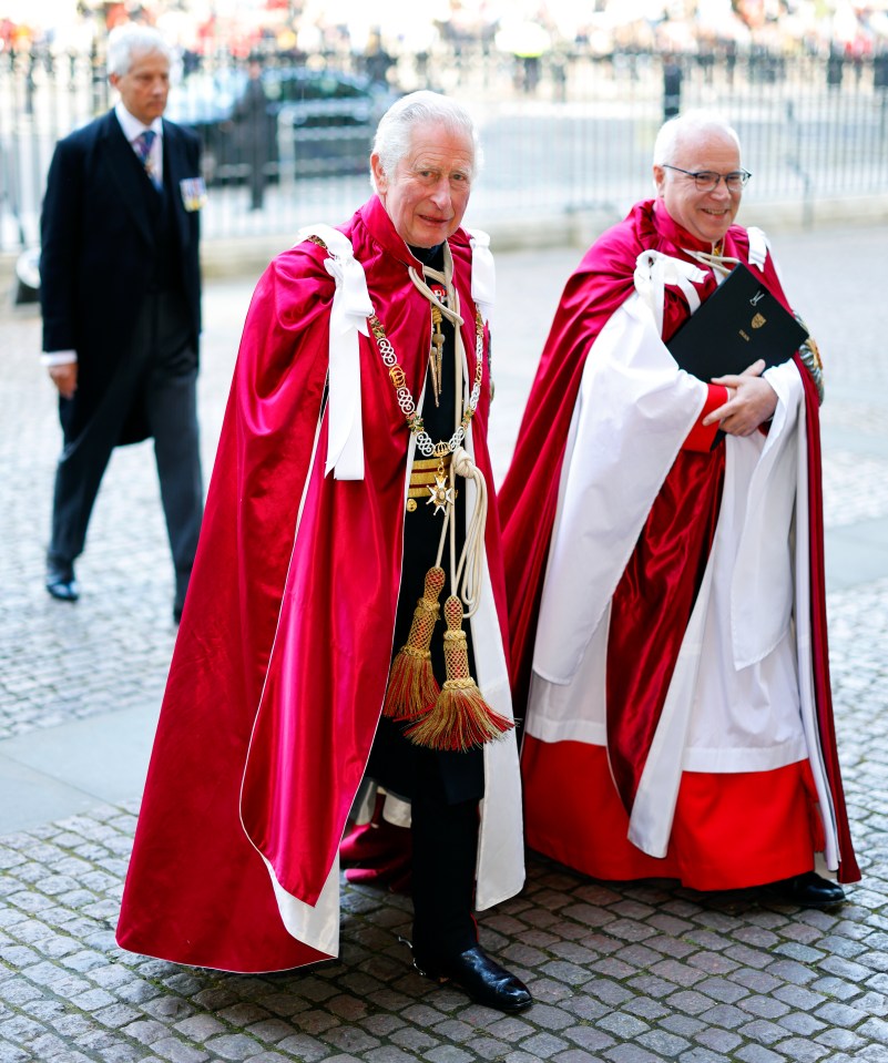 The Dean of Westminster, Dr David Hoyle, attending a ceremony with King Charles III in Westminster Abbey