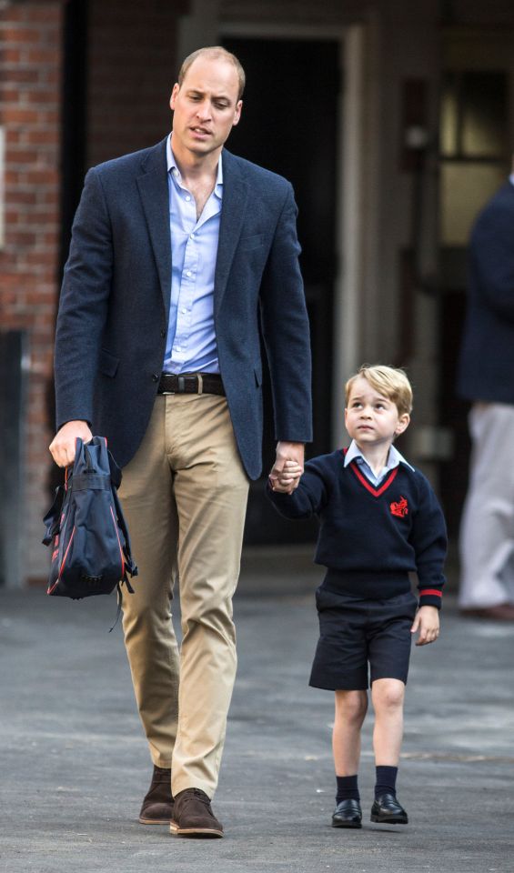 Prince George arriving with the Duke of Cambridge at Thomas’s Battersea in London, when he started his first day of school on September 7, 2017