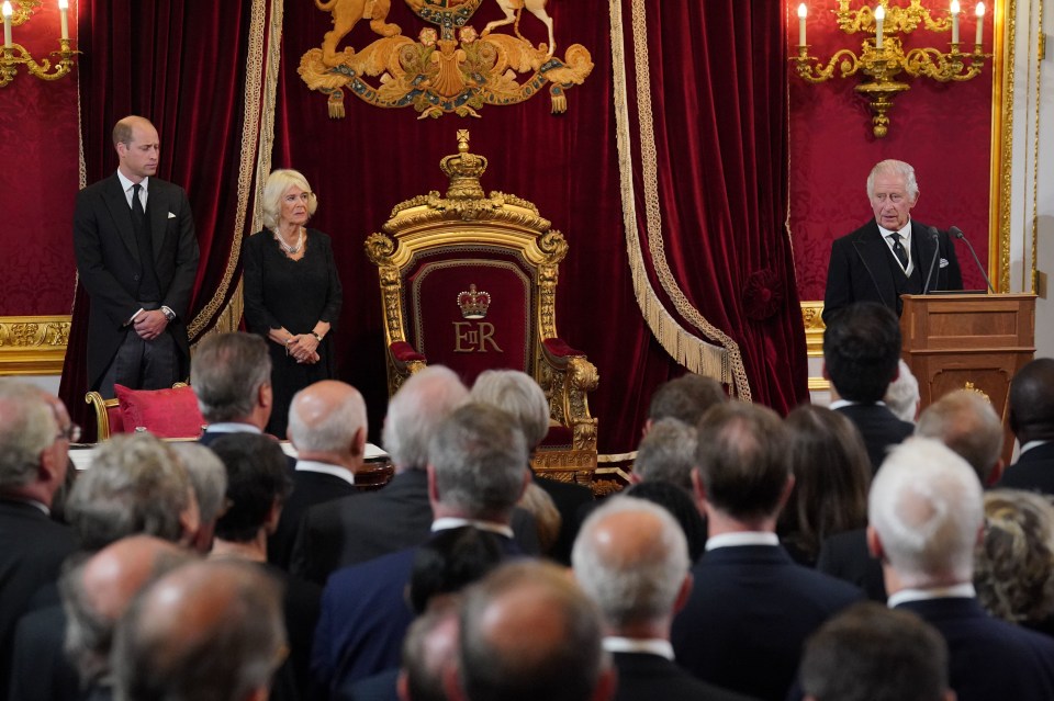 The declaration was made in the throne room at St James’ Palace